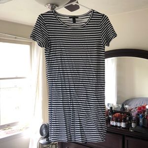 striped tee shirt dress